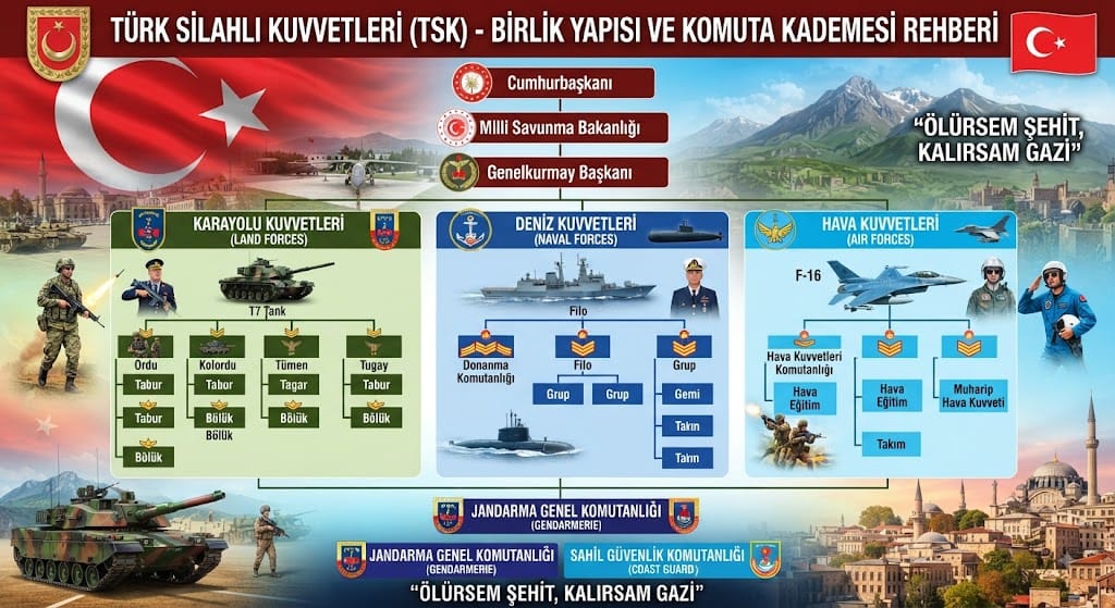 Türk Silahlı Kuvvetleri (TSK) Birlik Yapısı ve Komuta Kademesi Rehberi