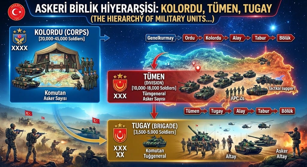 Kolordu, Tümen ve Tugay Nedir? Askeri Birlik Hiyerarşisi Nasıl Oluşur?