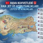 Hava Kuvvetleri Ana Jet Üs Komutanlıkları Listesi ve Konumları